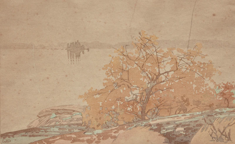 Walter Joseph Phillips, Wild Cherry, colour woodcut - view 1