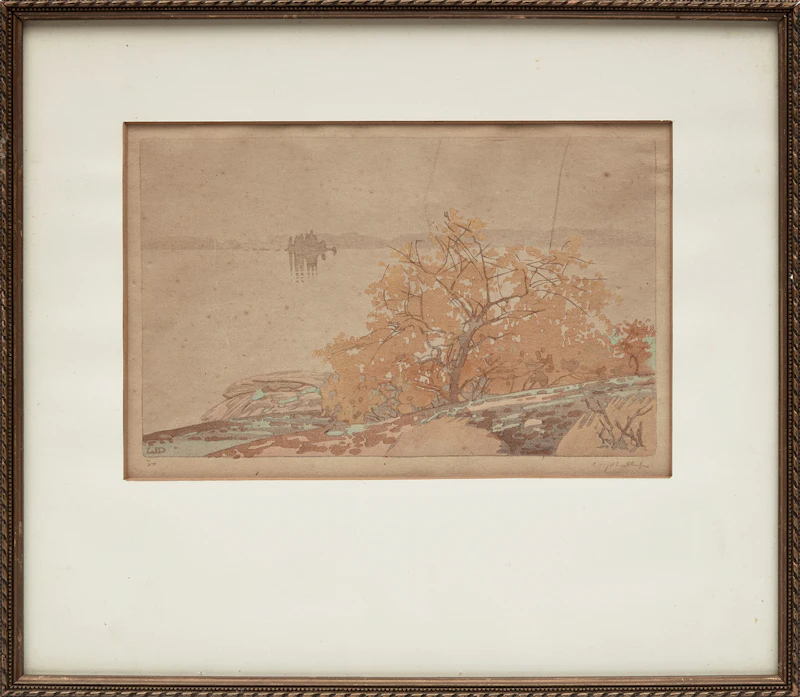 Walter Joseph Phillips, Wild Cherry, colour woodcut - view 2