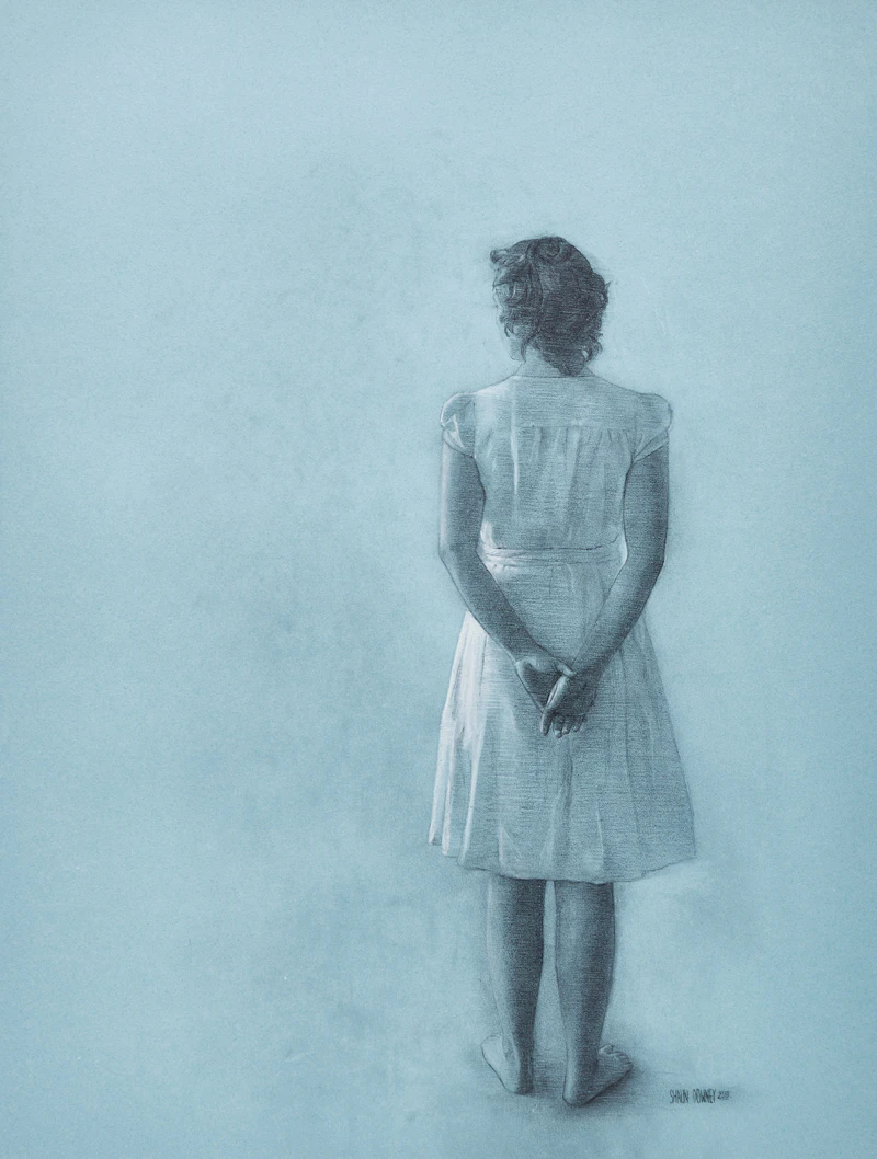 Shaun Downey, Last Chance, graphite and conté, 2010 - view 1