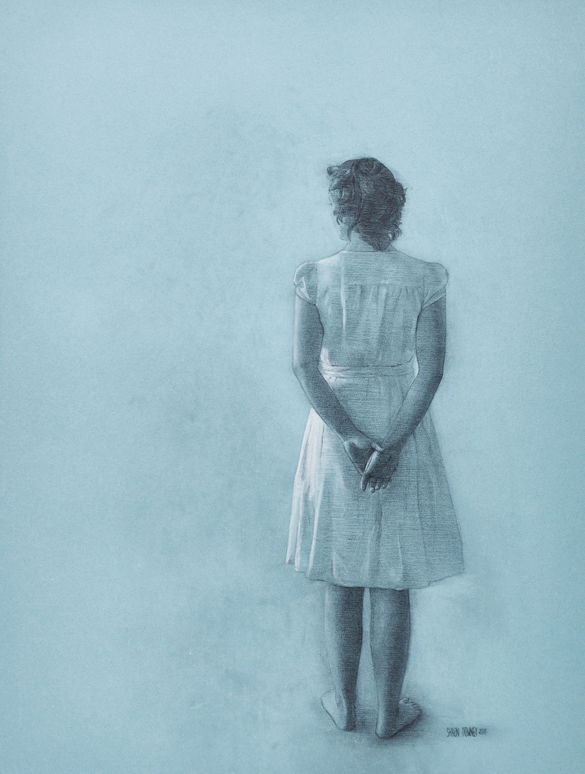 Shaun Downey, Last Chance, graphite and conté, 2010