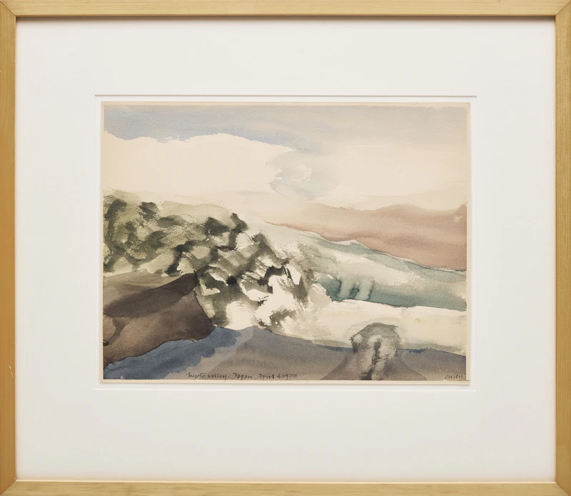 Toni Onley, Kyoto Valley, Japan, 1978, watercolour - view 2