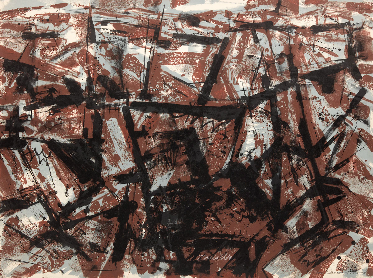 Emil Weddige, Sierra Nevada, colour lithograph on BFK Rives wove paper