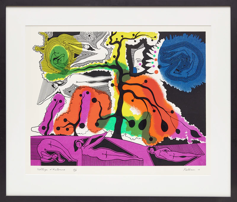 Alfred Pellan, Voltige d'automne, colour serigraph, 1974 - view 2