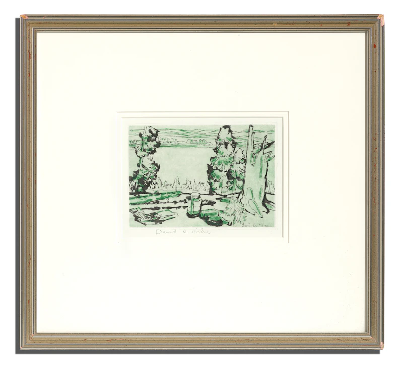 David Brown Milne, Painting Place, drypoint in colours, 1931 - view 2