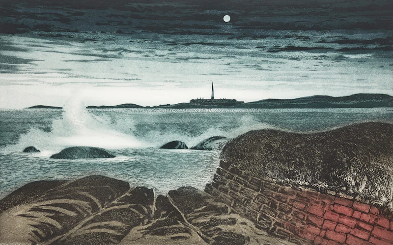 David Lloyd Blackwood, The Fortress of Louisbourg, Nova Scotia, 1973, etching and aquatint