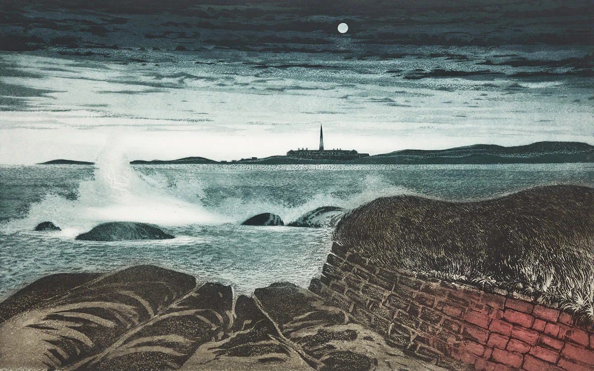David Lloyd Blackwood, The Fortress of Louisbourg, Nova Scotia, 1973, etching and aquatint
