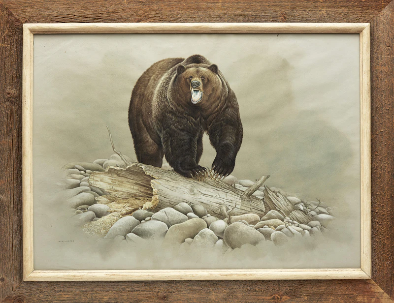 Martin Glen Loates, Ursus Horribilis, watercolour and gouache - view 2