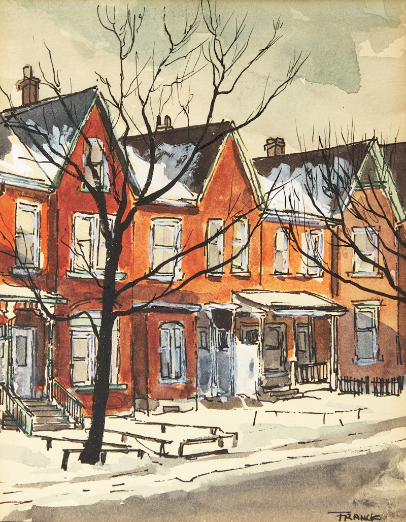Albert Jacques Franck, Mitchell Avenue, watercolour - view 1