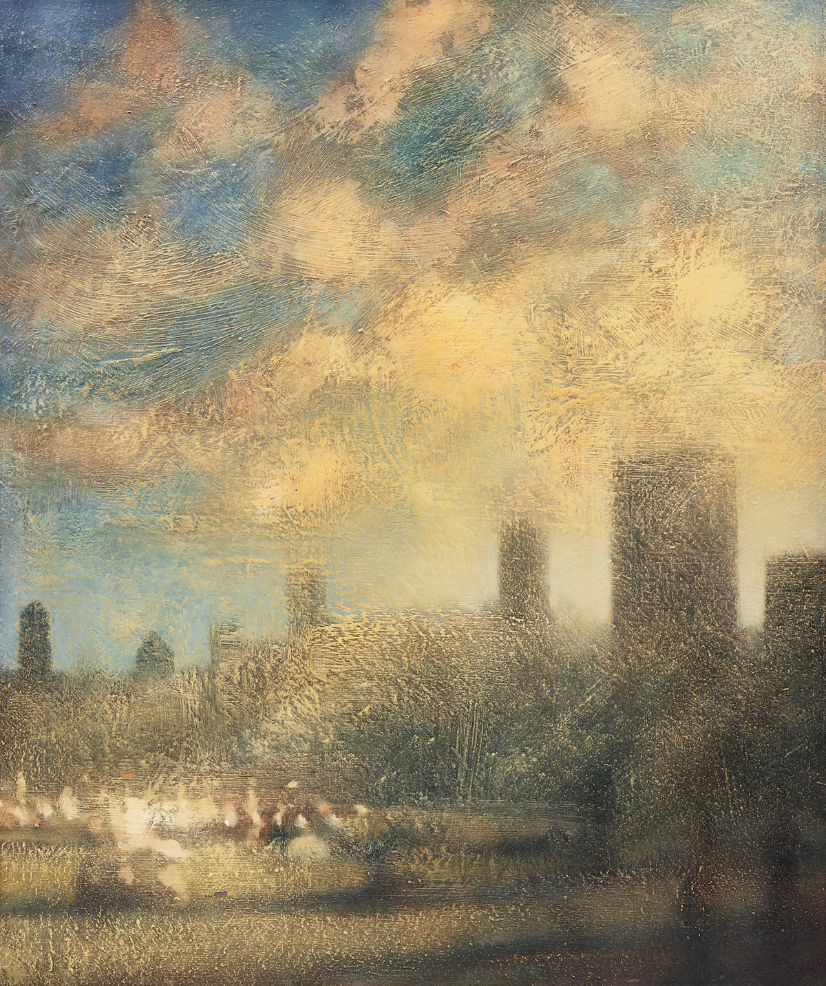Bill Jacklin, Sheep Meadow, 8pm, oil on canvas