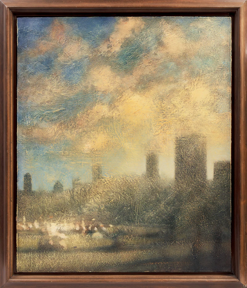 Bill Jacklin, Sheep Meadow, 8pm, oil on canvas - view 2