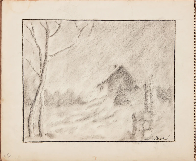 Arthur Shilling, Sketchbook of Drawings, spiralbound sketchbook - view 2