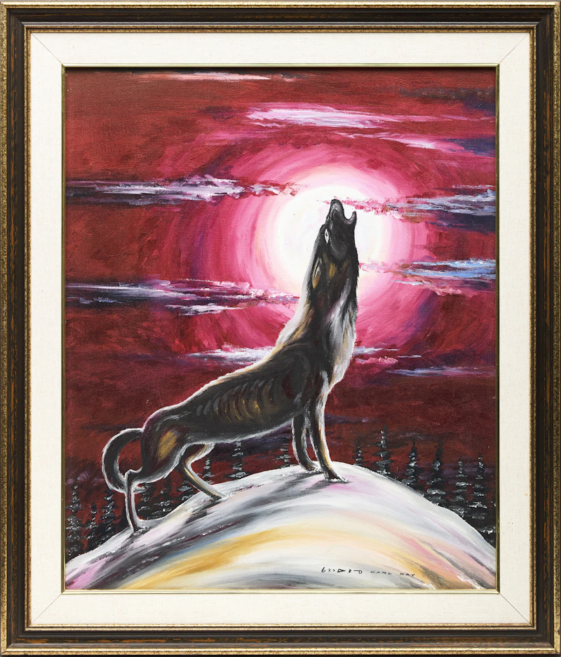 Carl Ray, The Wolf, oil on canvas - view 2