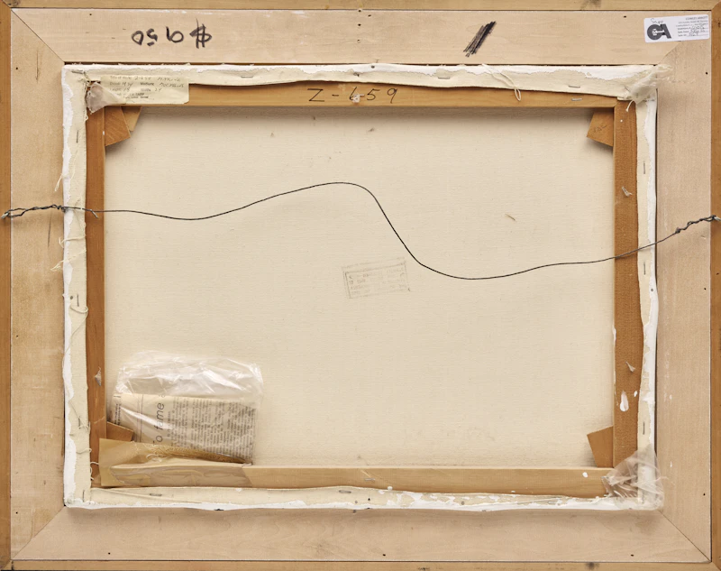 Allen Sapp, Making Moccasins, 1974, acrylic on canvas - view 3