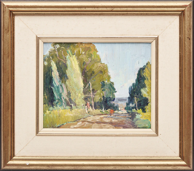 George Paginton, Rural Road, circa 1940, oil on canvas board - view 2