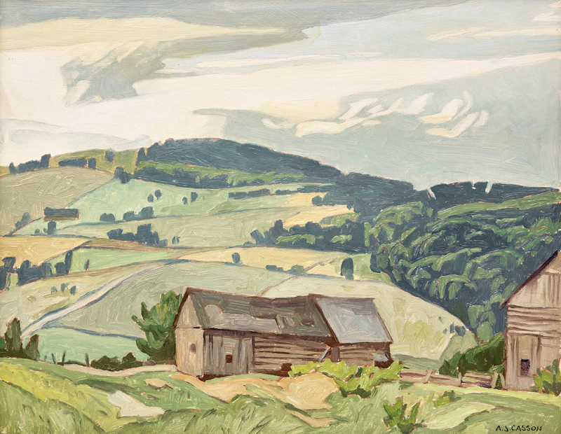 Farmland in the Madawaska Valley Near Palmer Rapids, circa 1966 by Alfred Joseph Casson