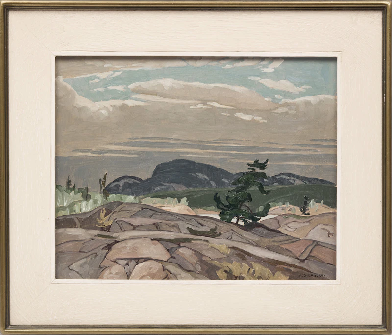 Alfred Joseph Casson, In the Cloche Hills, Whitefish Falls, oil on board, circa 1966 - view 2