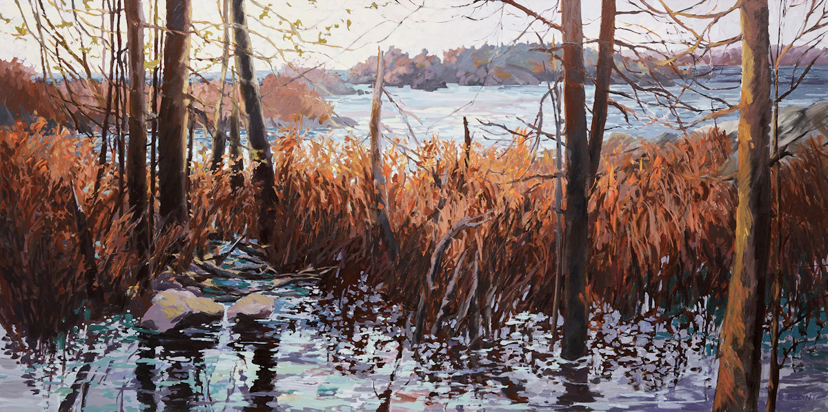 Bev Rodin, Killarney, Spring, acrylic on canvas