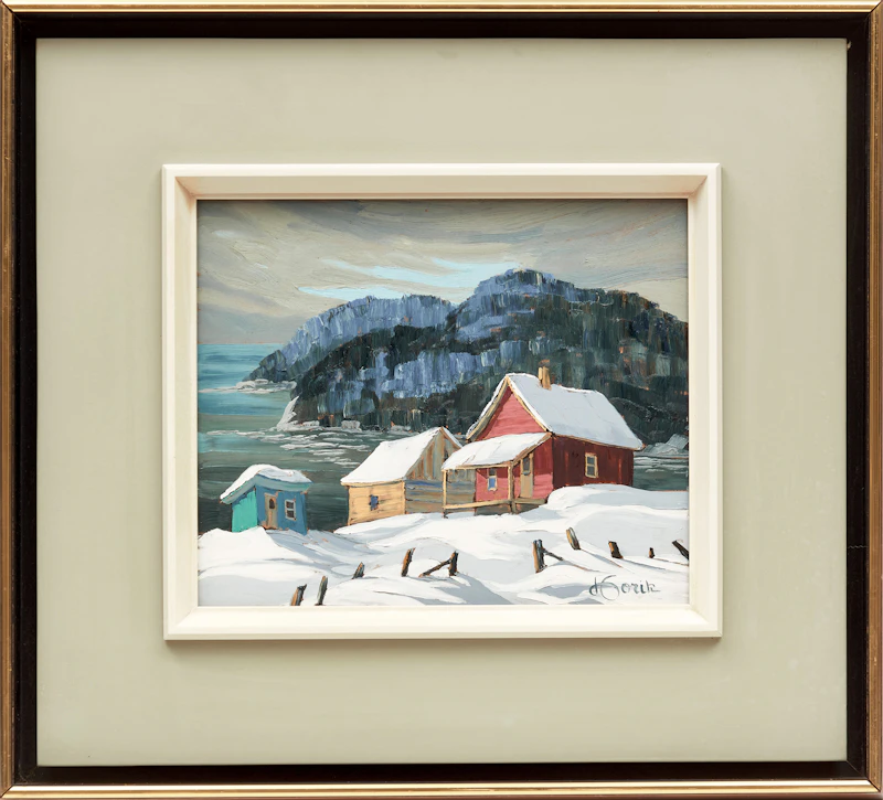 Vladimir Horik, Baie des Rochers, Fleuve St. Laurent; Le Matin aux Eboulements, two oils on board - view 2