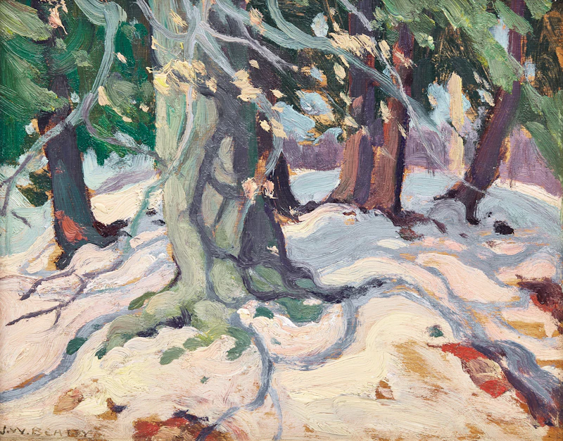 The Beechwoods in Winter by John William Beatty