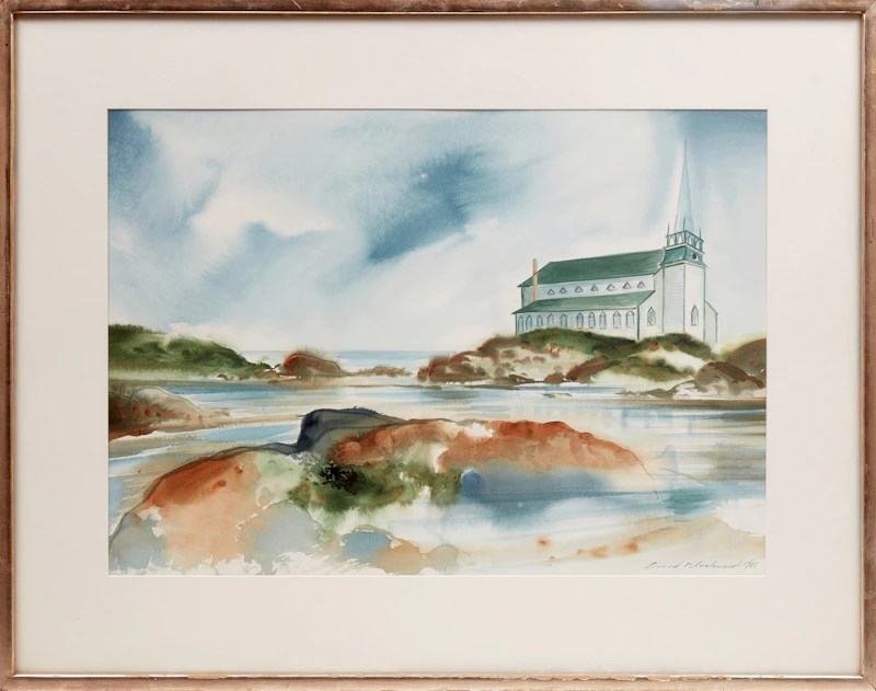 David Lloyd Blackwood, St. Luke's Church, Newtown, watercolour, 1986 - view 2