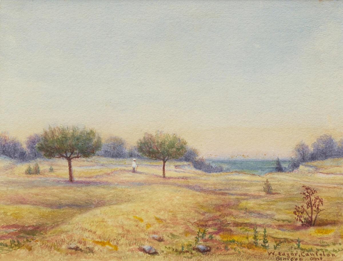 W. Edgar Cantelon, Site of Arsenal and Earthworks, Turkey Point, Ontario, watercolour