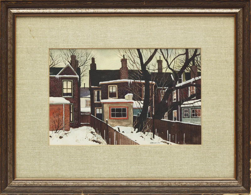 John Kasyn, Back of Borden St., watercolour, 1975 - view 2