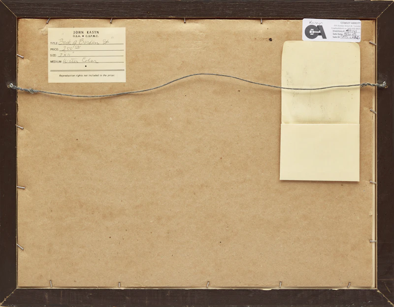 John Kasyn, Back of Borden St., watercolour, 1975 - view 3