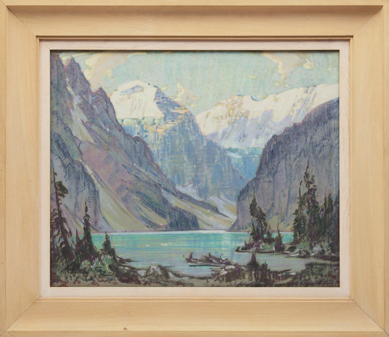 Alfred Crocker Leighton, Untitled (Mountain Landscape), pastel - view 2