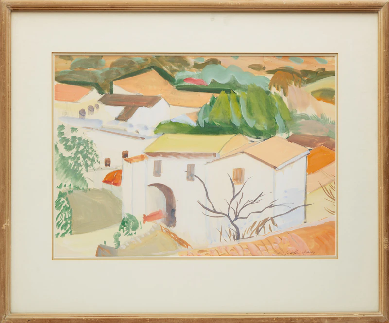 Jack Weldon Humphrey, Mexican Village, watercolour and gouache - view 2