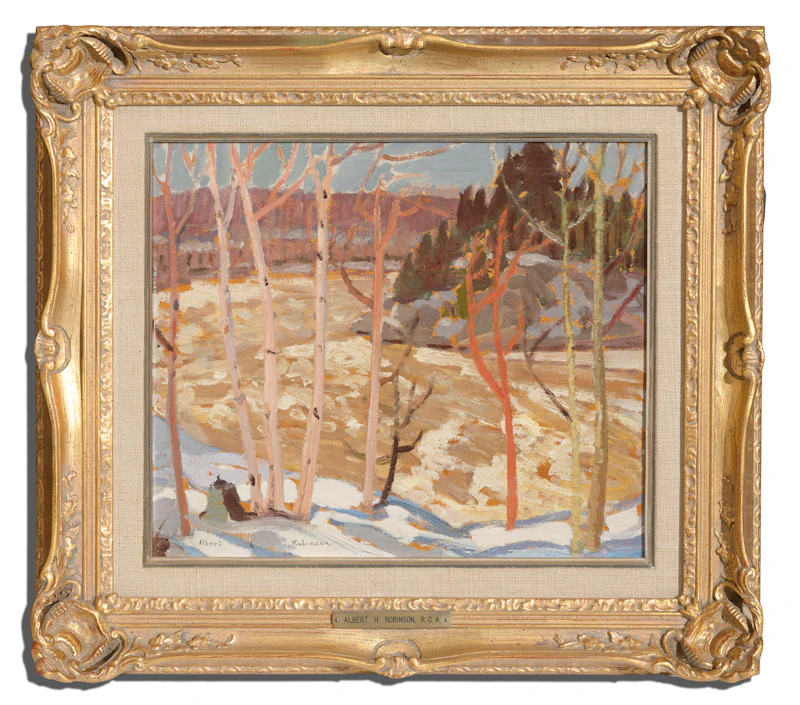 Albert Henry Robinson, Spring Frechette, Chaudière Rivier, 1920, oil on board, circa 1920 - view 2