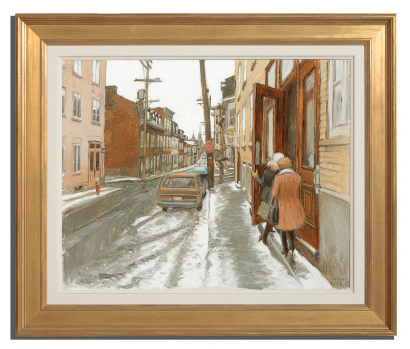 John Little, Un dimanche humide, Rue St. Olivier, Quebec, 1983, oil on canvas - view 2