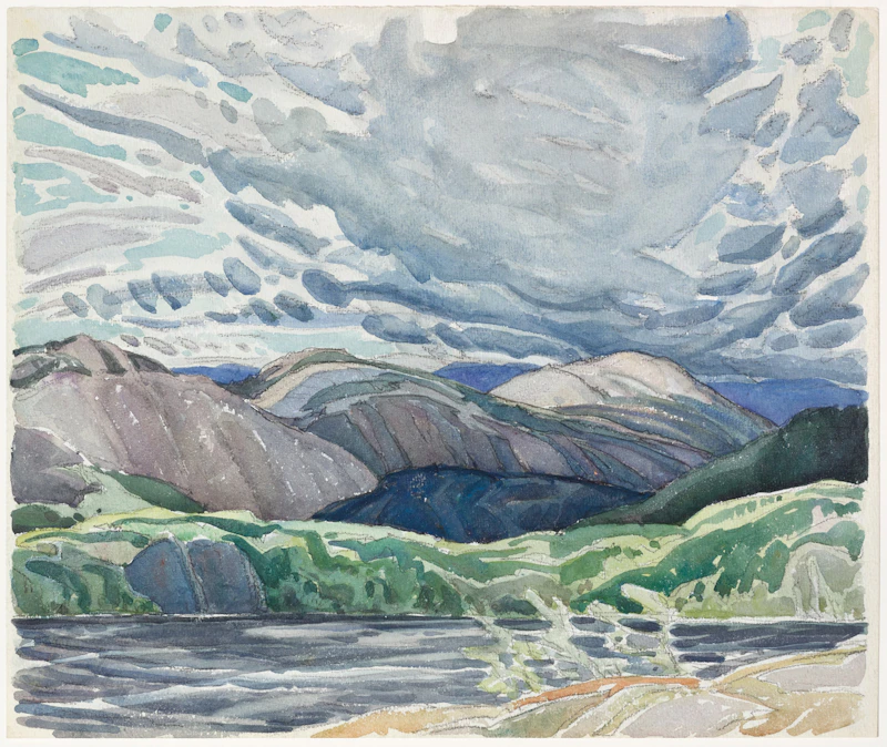 Franklin Carmichael, Untitled - La Cloche Stormy Sky, watercolour - view 4