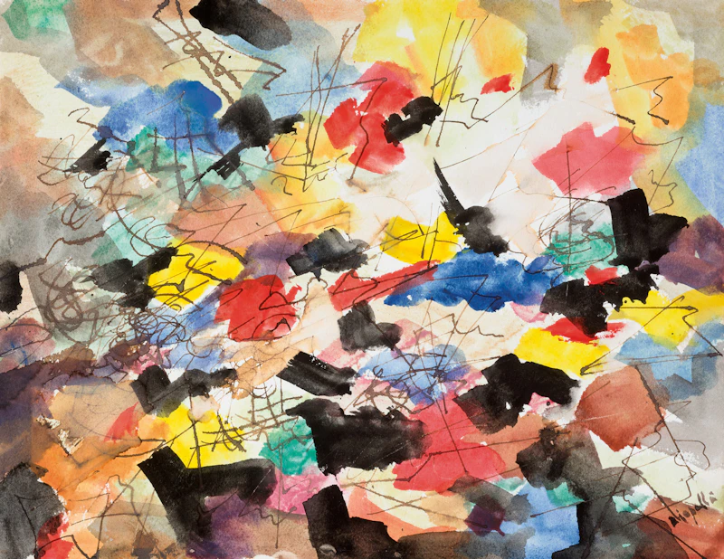 Jean Paul Riopelle, Sans titre, 1947, ink and watercolour