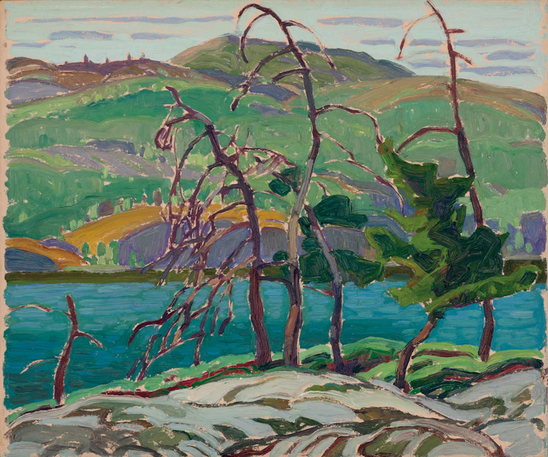 Franklin Carmichael, Dead Pines, Cranberry Lake, circa 1932, oil on board - view 4