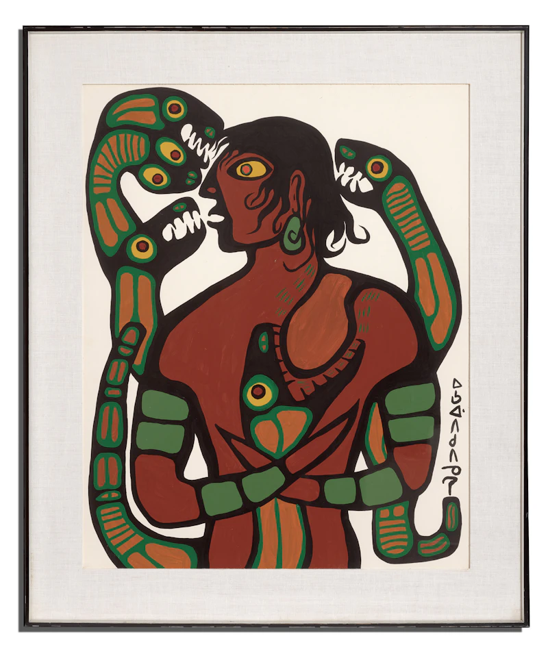 Norval Morrisseau, Self Portrait, 1973, acrylic on board - view 2