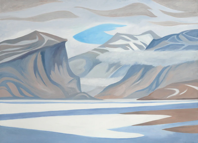 Doris Jean McCarthy, Morning at Pangnirtung, 2005, oil on canvas