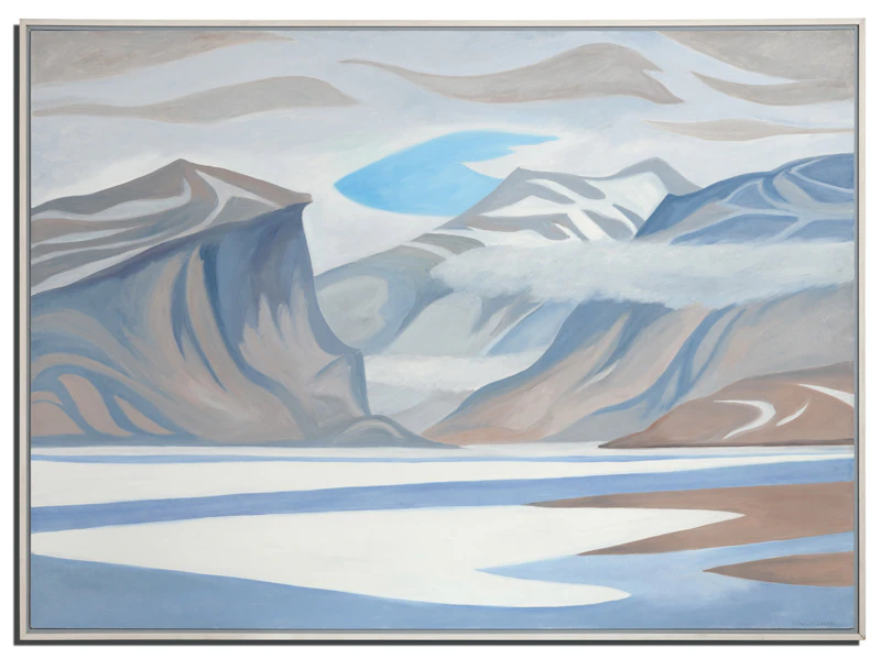 Doris Jean McCarthy, Morning at Pangnirtung, 2005, oil on canvas - view 2