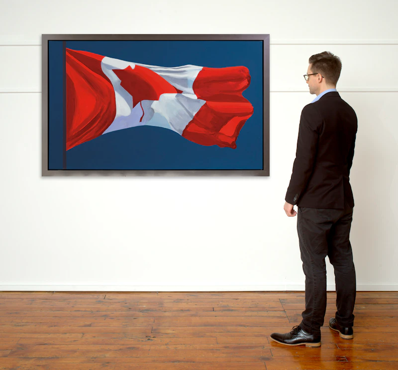 Charles Pachter, The Painted Flag, acrylic on canvas, 2006 - view 4