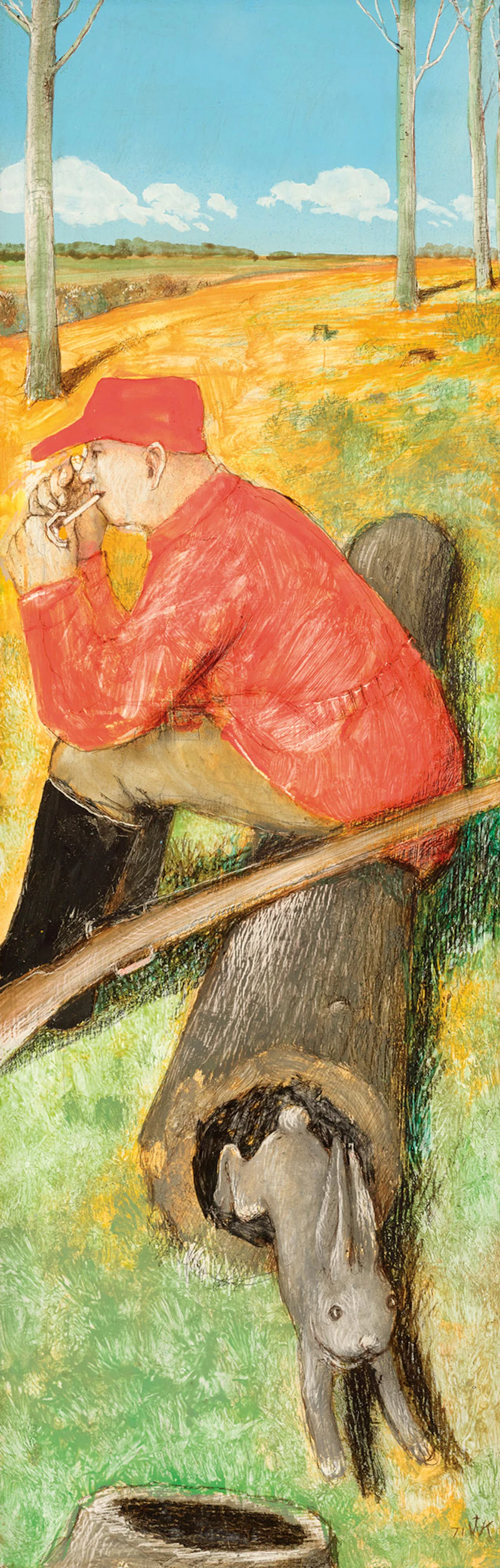William Kurelek, Missed Opportunity, 1971, mixed media on board