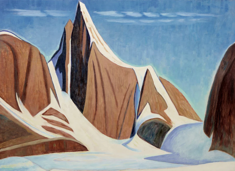 Lawren Stewart Harris, Rocky Mountains; Abstract Composition, oil on canvas