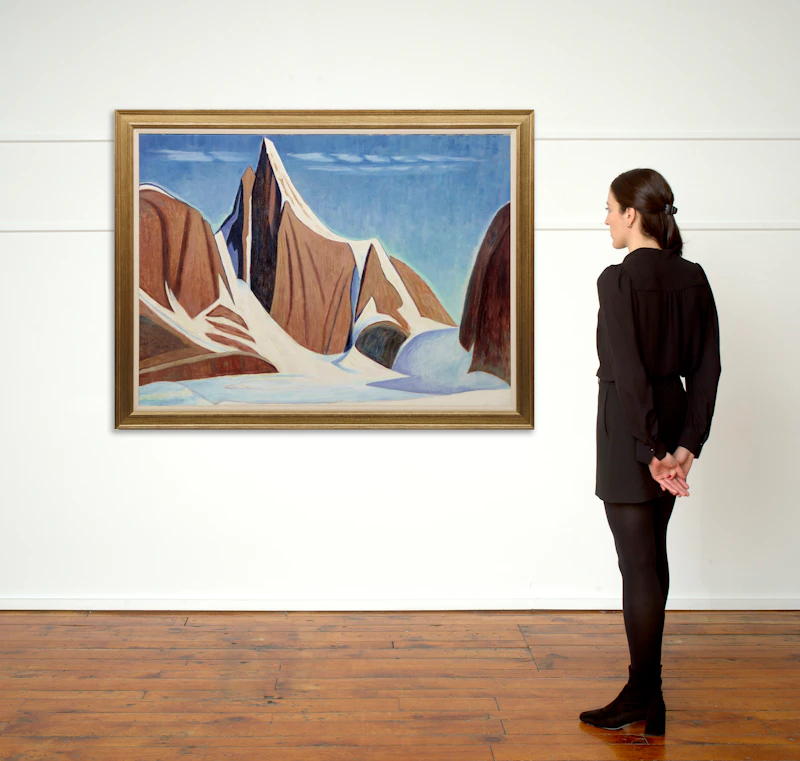 Lawren Stewart Harris, Rocky Mountains; Abstract Composition, oil on canvas - view 4