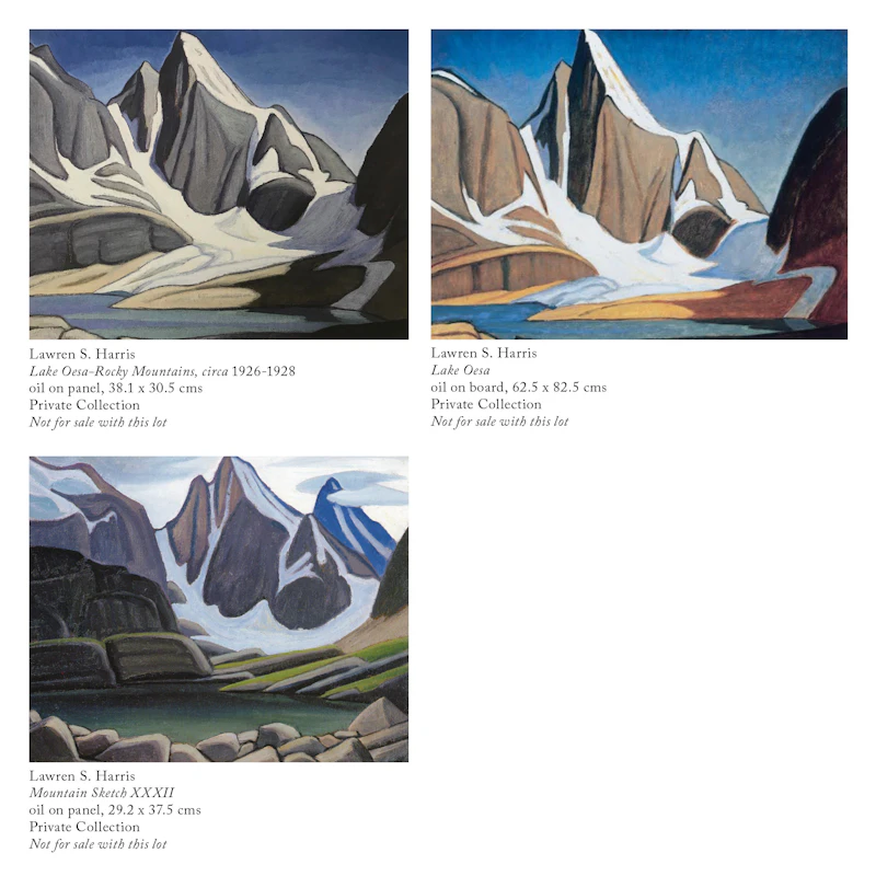 Lawren Stewart Harris, Rocky Mountains; Abstract Composition, oil on canvas - view 5