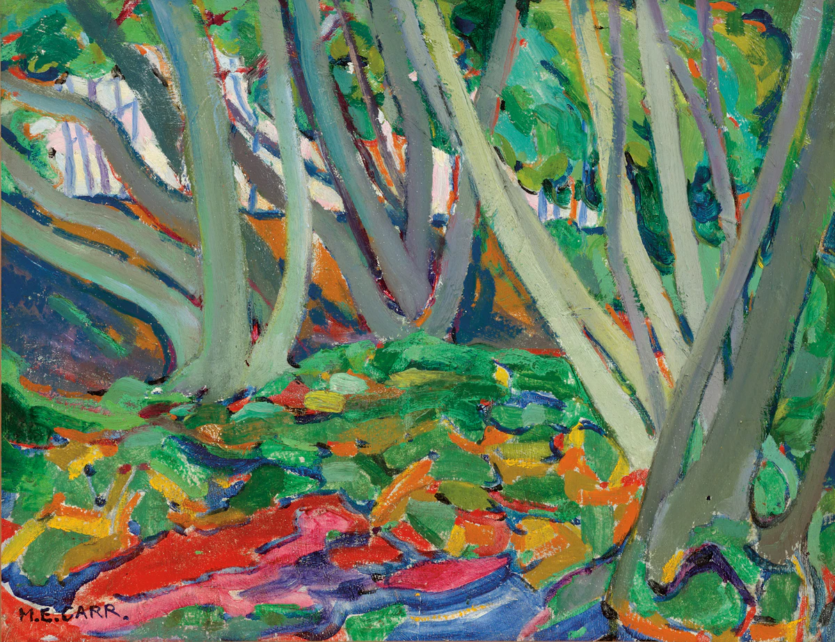 Emily Carr, Forest Landscape, 1911, oil on board mounted to board, circa 1911