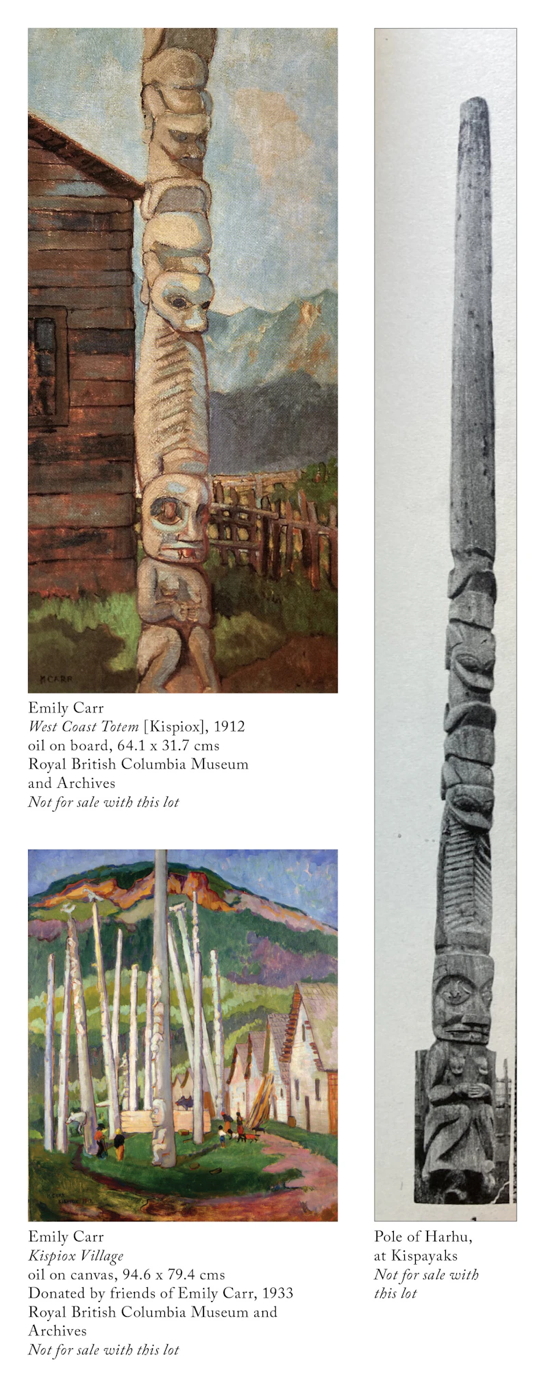 Emily Carr, Pole of Harhu, Kispiox, 1912, oil on board, circa 1912 - view 4