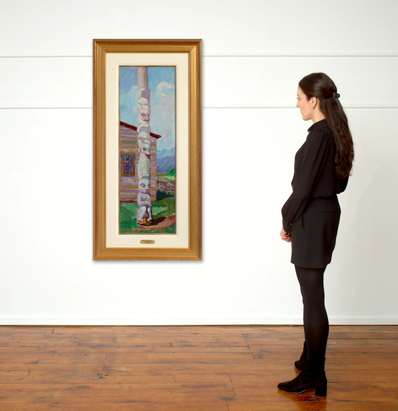 Emily Carr, Pole of Harhu, Kispiox, 1912, oil on board, circa 1912 - view 5