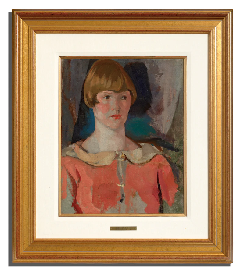 Frederick Horsman Varley, Dorothy, 1925, oil on canvas, circa 1935 - view 2