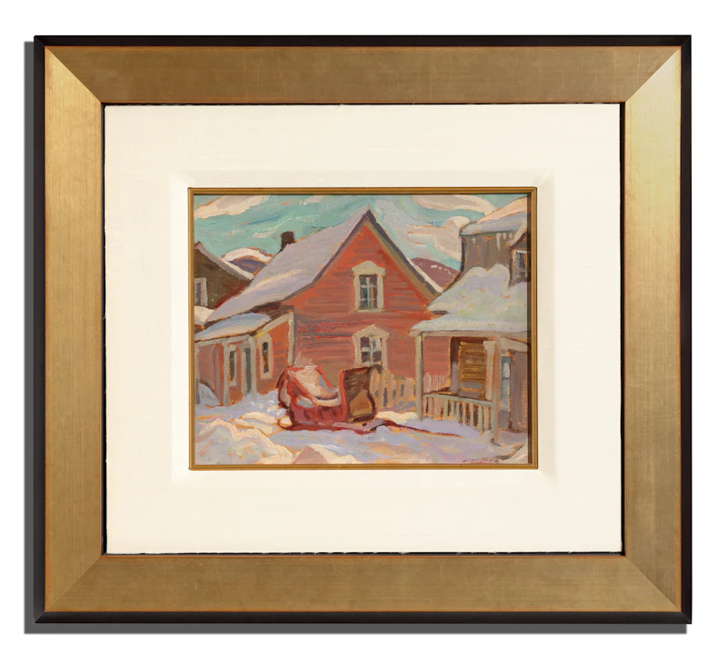 Alexander Young Jackson, Sleigh at the Front Door; After the Storm, circa 1930, double-sided oil on board - view 3