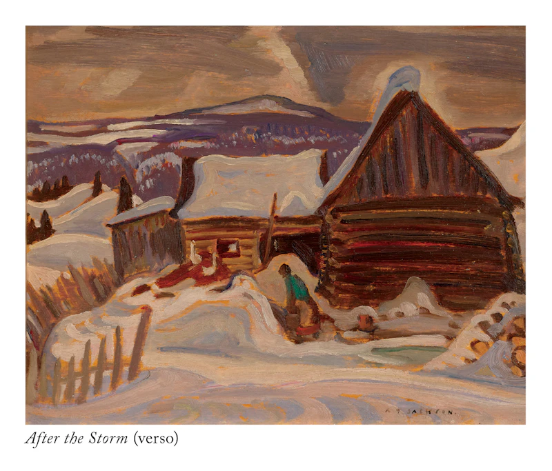 Alexander Young Jackson, Sleigh at the Front Door; After the Storm, circa 1930, double-sided oil on board - view 4