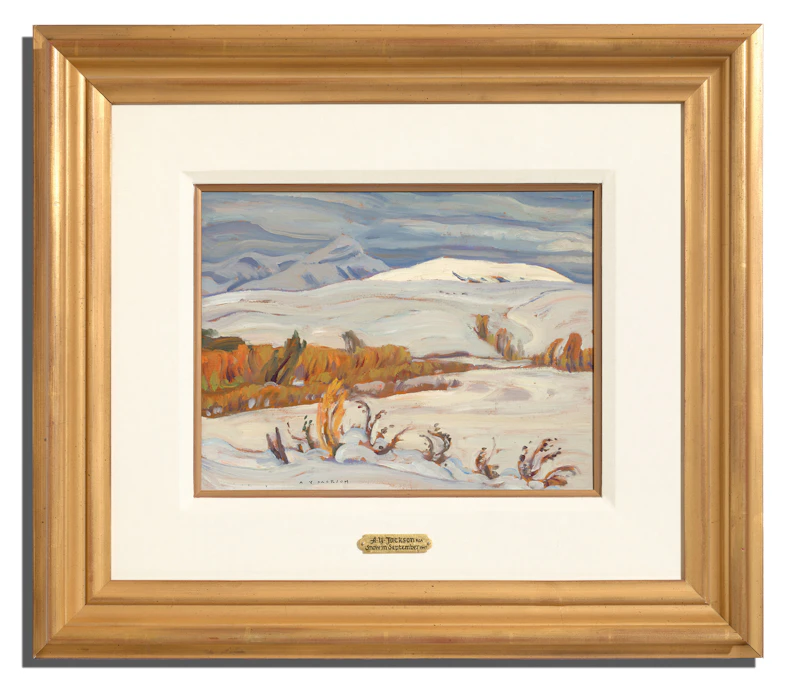 Alexander Young Jackson, Snow in September, 1947, oil on board - view 2