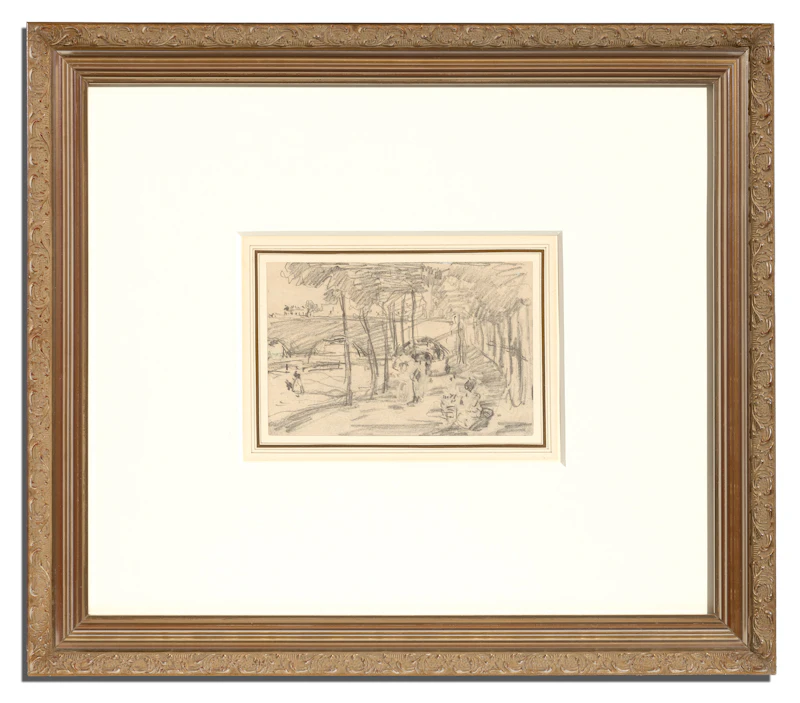 James Wilson Morrice, Street Scene, Paris or Charenton, 1898, graphite on paper mounted to paper - view 2